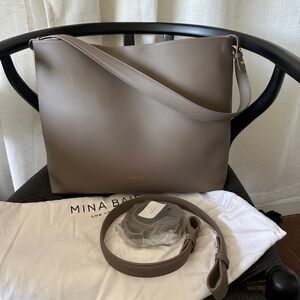 MINA BAIE Harlow Vegan Midi Clay + Vegan Broad Strap